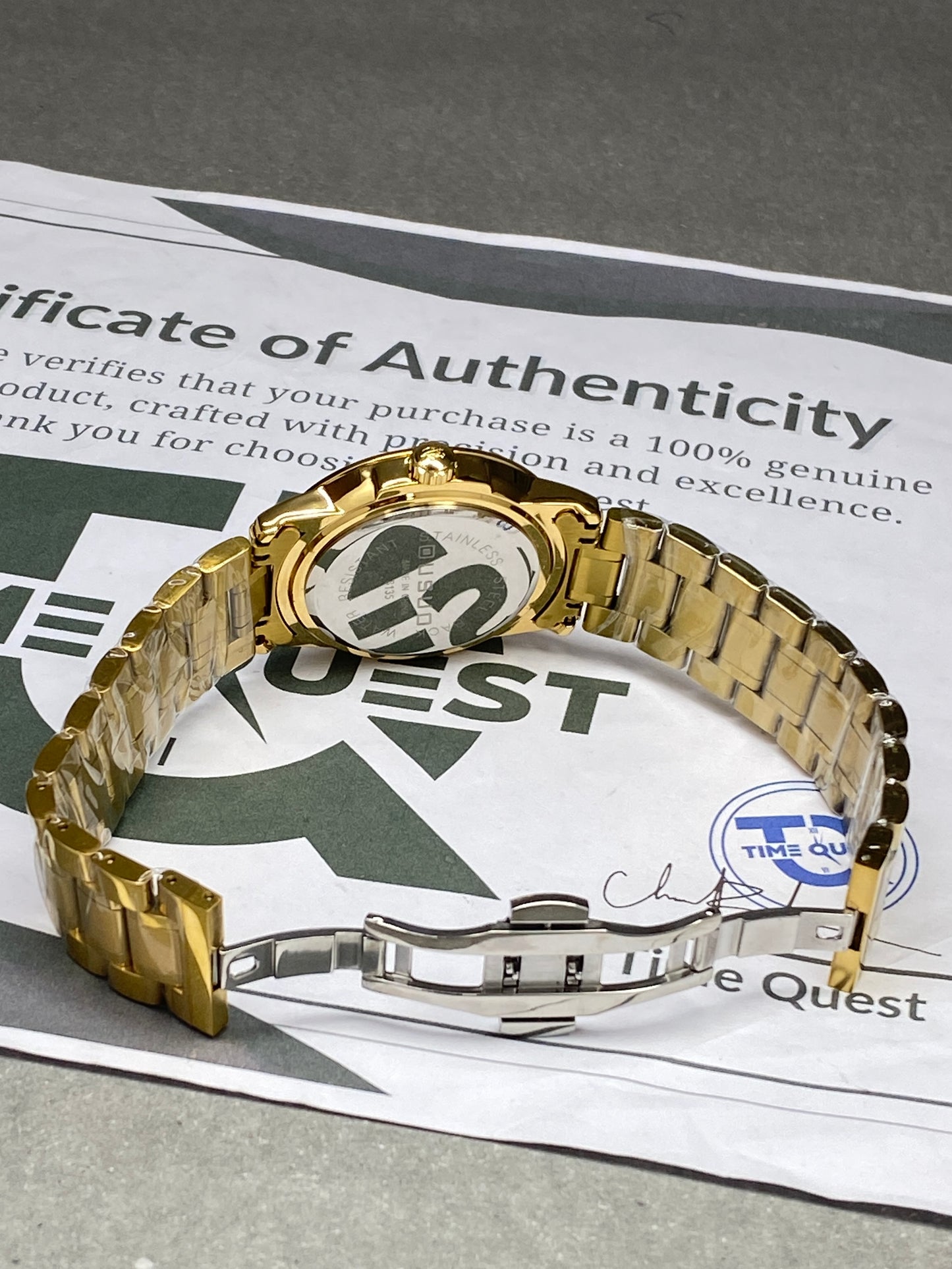 Gold Dragon Luxury Chain Watch With Butterfly Lock For Men