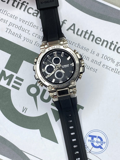 X GEAR-3897 Dual Time (Analog & Digital) Round Dial Sports Watch for Men
