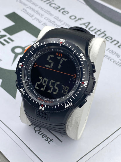 Men's Round Dial Rotatable Bezel Digital Display Multifunctional Sports Watch