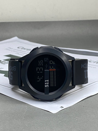 Men's Digital Display Round Dial Multifunctional Sports Watch