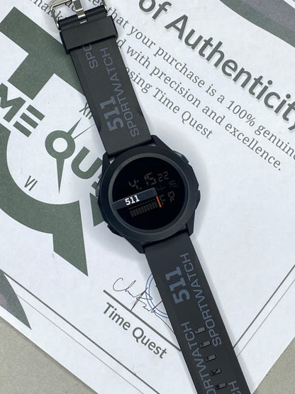 Men's Digital Display Round Dial Multifunctional Sports Watch