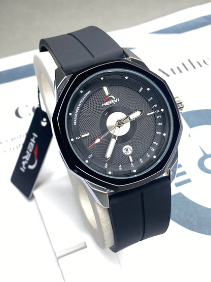 Heyri -  Magnetic Lock & Silicone Straps Wrist Watch For Men