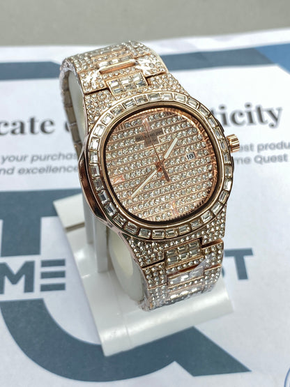 PP - Iced Out Self Winding Luxury Chain Watch