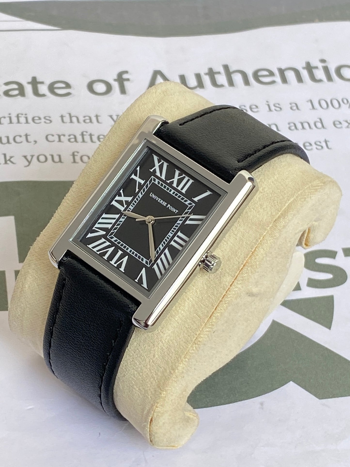 UNIVERSE POINT Luxury Rectangular Dial Straps Watch for Men - Tank Series