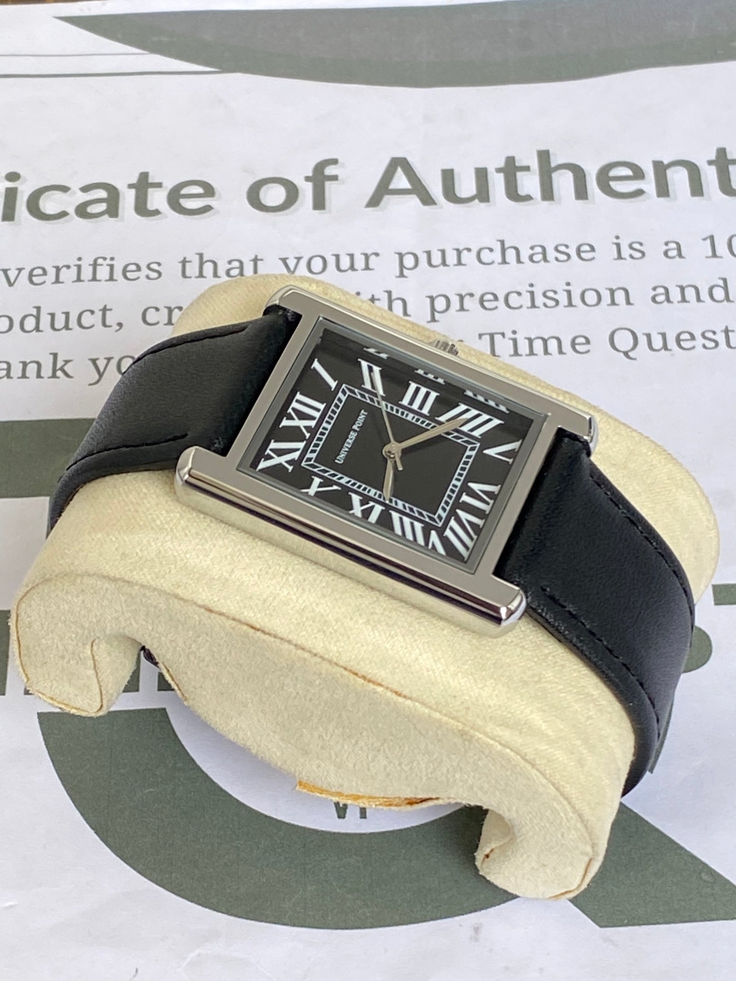 UNIVERSE POINT Luxury Rectangular Dial Straps Watch for Men - Tank Series