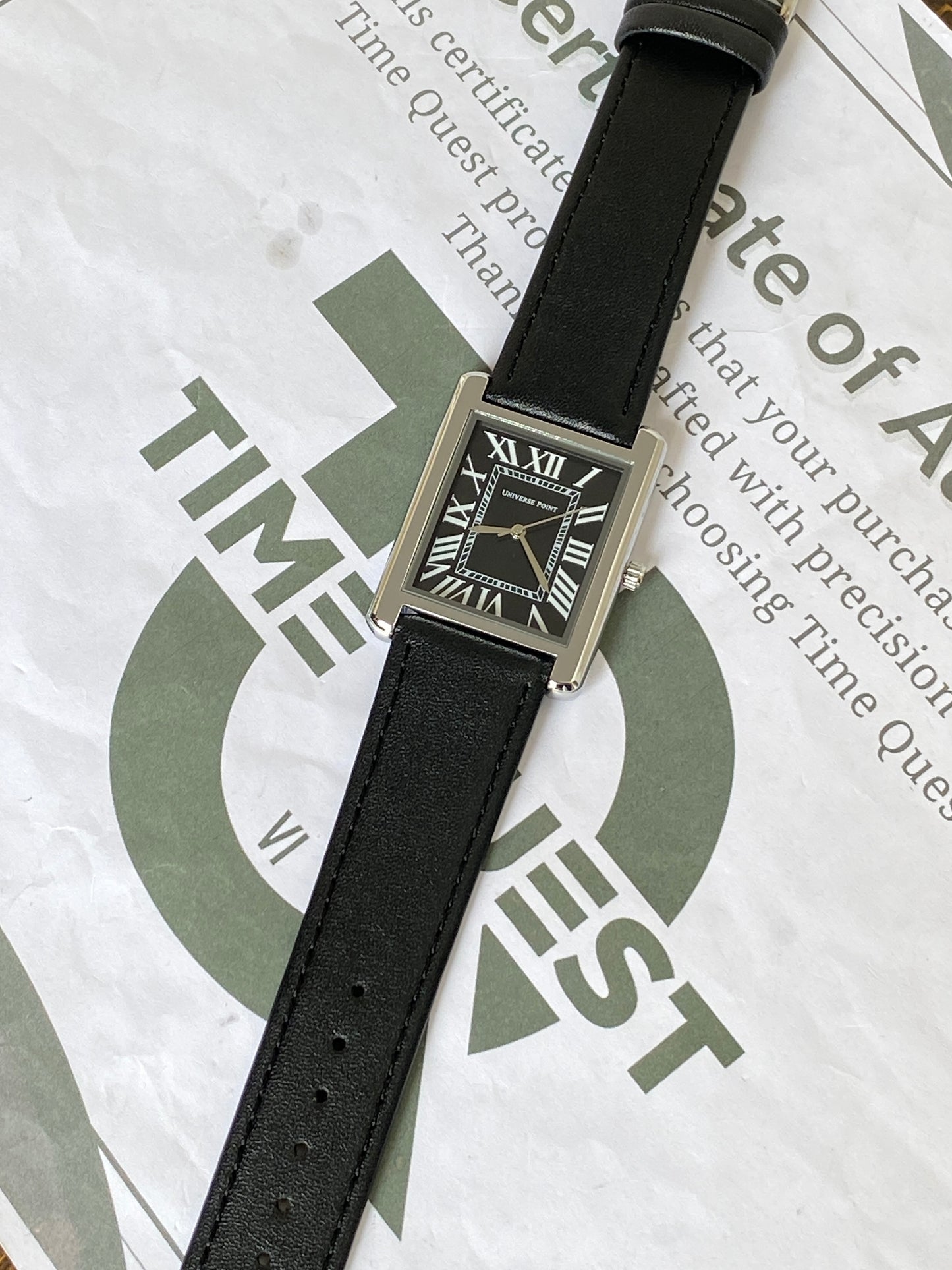 UNIVERSE POINT Luxury Rectangular Dial Straps Watch for Men - Tank Series