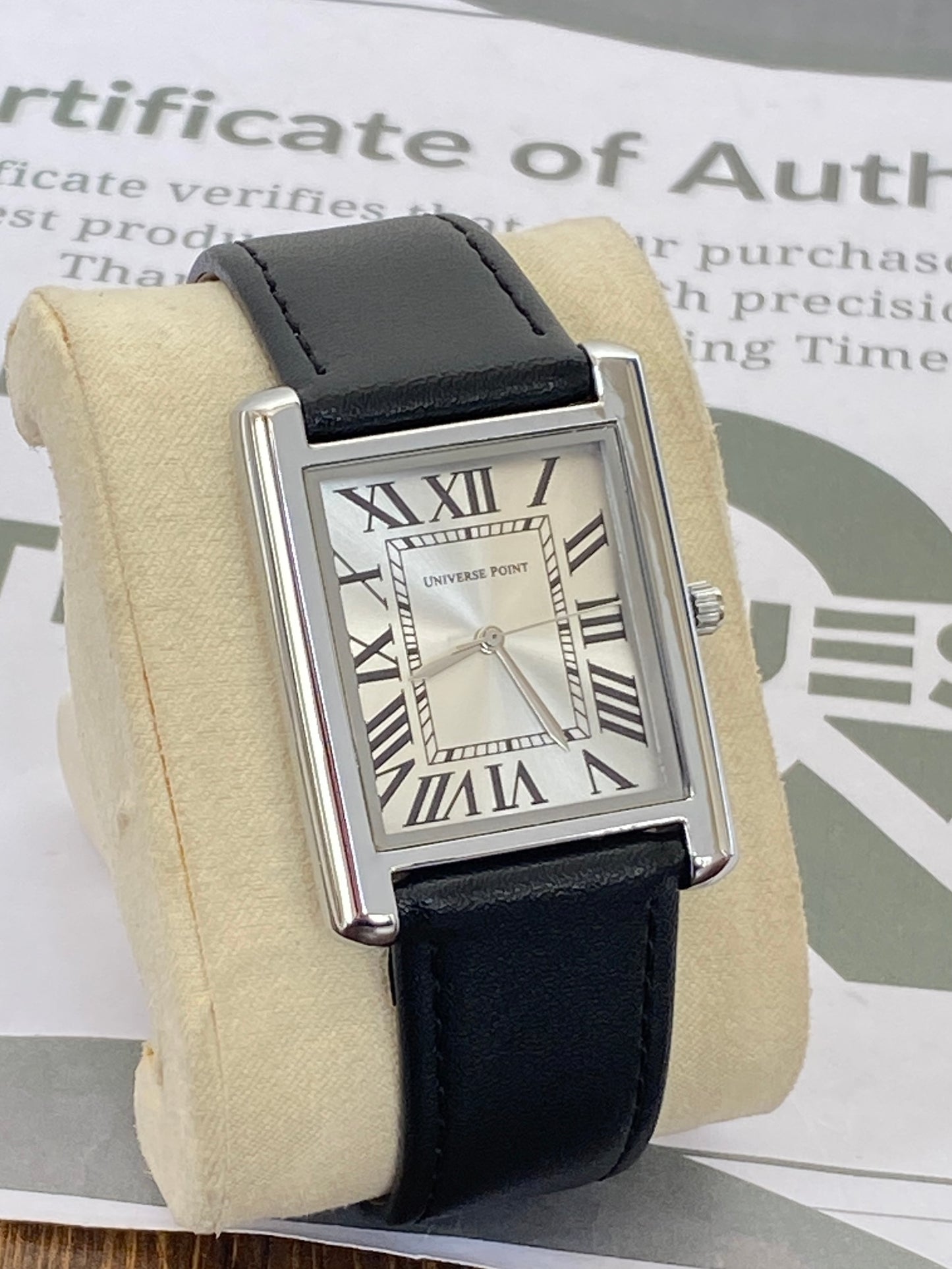UNIVERSE POINT Luxury Rectangular Dial Straps Watch for Men - Tank Series