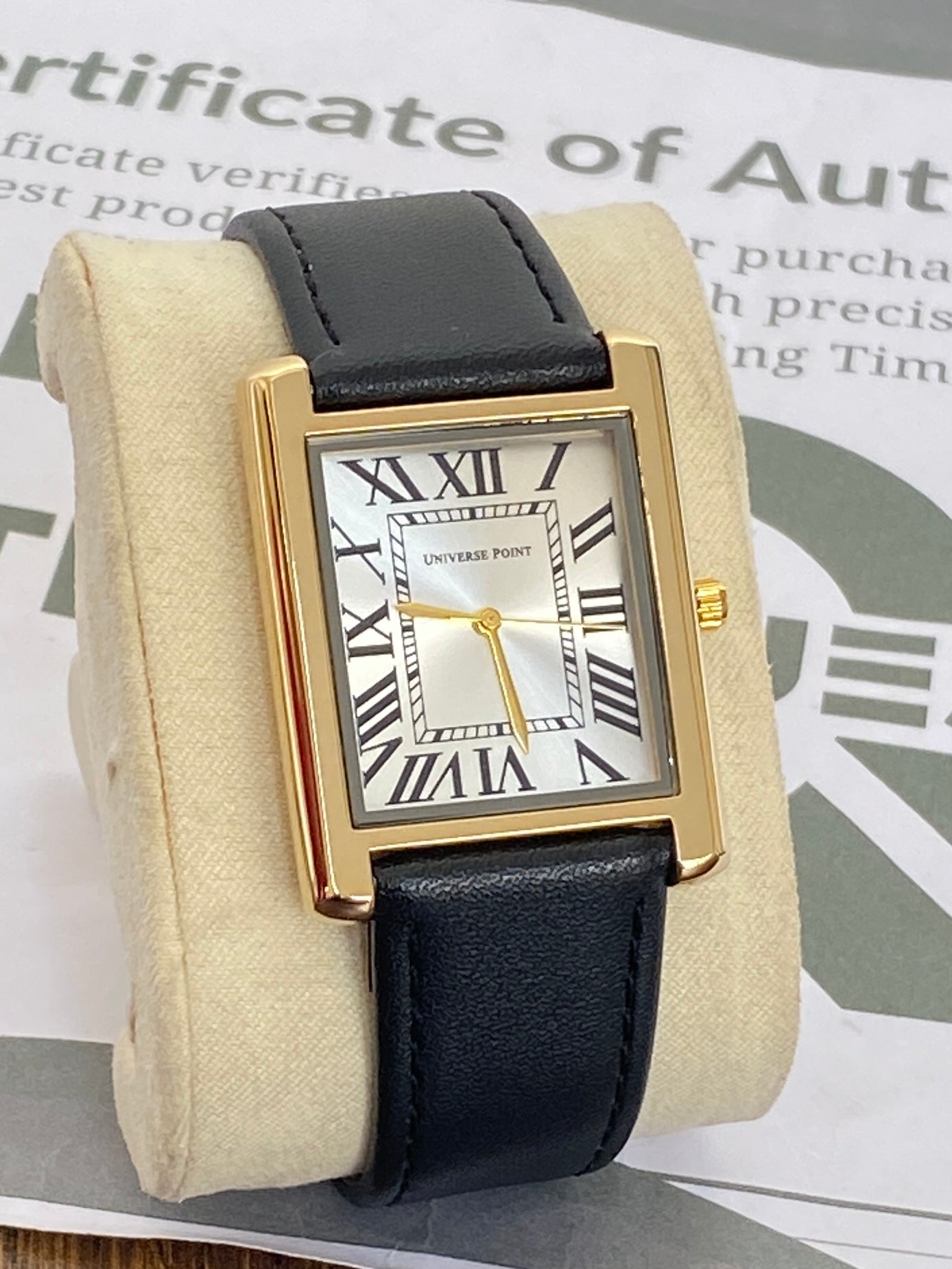 UNIVERSE POINT Luxury Rectangular Dial Straps Watch for Men - Tank Series