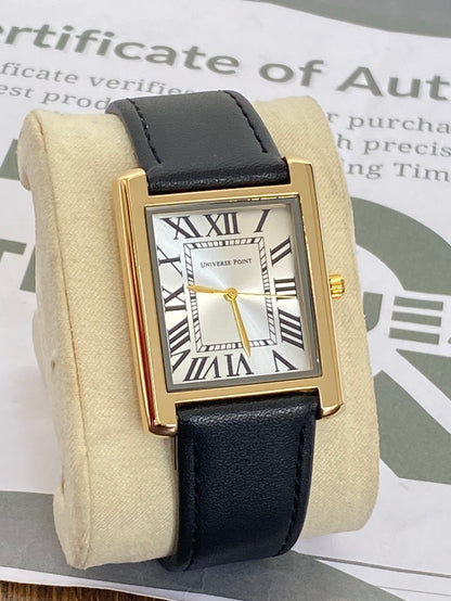UNIVERSE POINT Luxury Rectangular Dial Straps Watch for Men - Tank Series