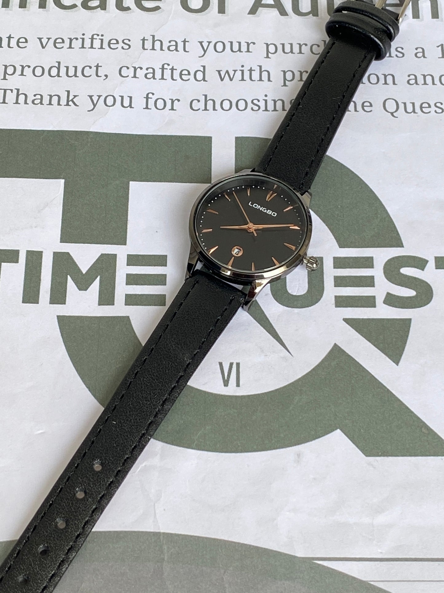 Longbo Round Dial Ladies Straps Watch With Date Display - An Elegant Gift For Her