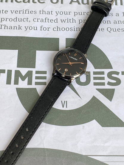 Longbo Round Dial Ladies Straps Watch With Date Display - An Elegant Gift For Her