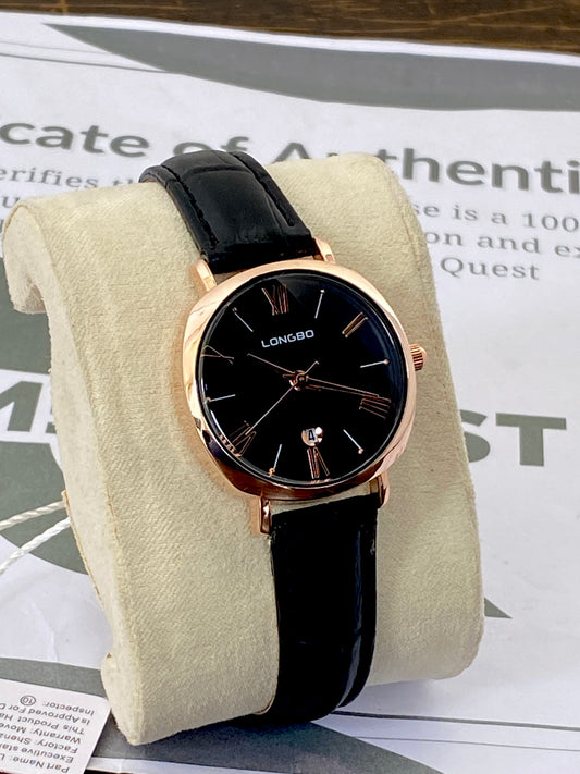 Longbo Luxury Analog Quartz Movement Ladies Straps Watch With Date Display - An Elegant Choice For Her
