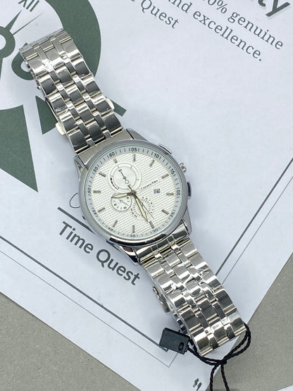 Cristiano Aillen Men’s Round Dial Stainless Steel Watch with Date Display