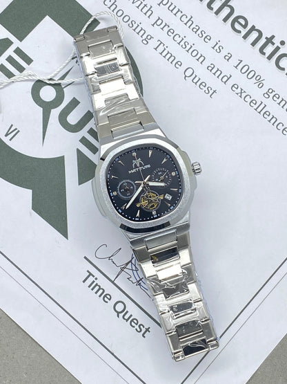 MATTURI Men’s Luxury Chronograph Working Stainless Steel Chain Watch With Date Display