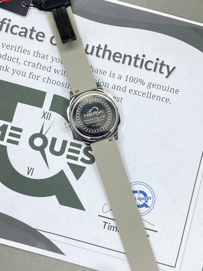 Heyri Men’s Octagonal Dial Analog Quartz Watch with Silicone Strap Magnetic Lock and Date Display