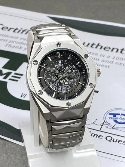 Hublot Geneve Butterfly Lock Chain Watch With Date Display For Men