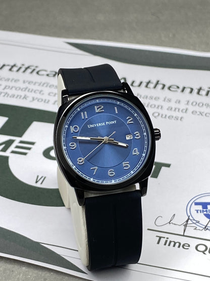 Universe Point Slim Design Magnetic Lock & Silicone Straps Watch - Black Blue