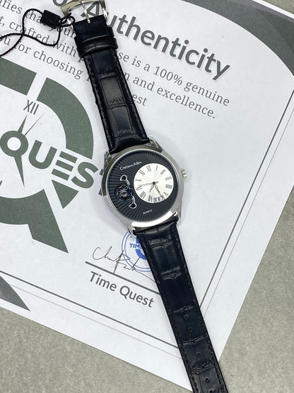 Cristiano Aillen Face Gear Display Men’s Analog Quartz Watch with Strap and Date Display