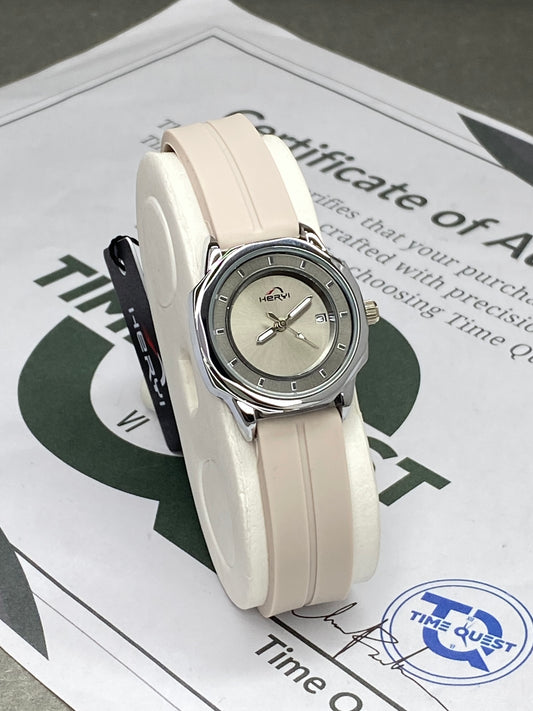 Heyri Ladies Octagonal Dial Analog Quartz Watch with Silicone Strap and Magnetic Lock – A Perfect Gift for Her