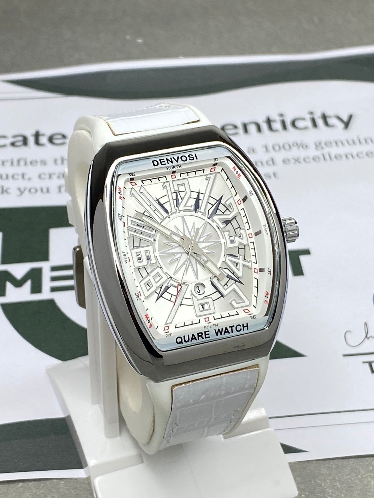 Denvosi Premium Analog Quartz Curvex Dial Men’s Watch with Stylish Strap and Date