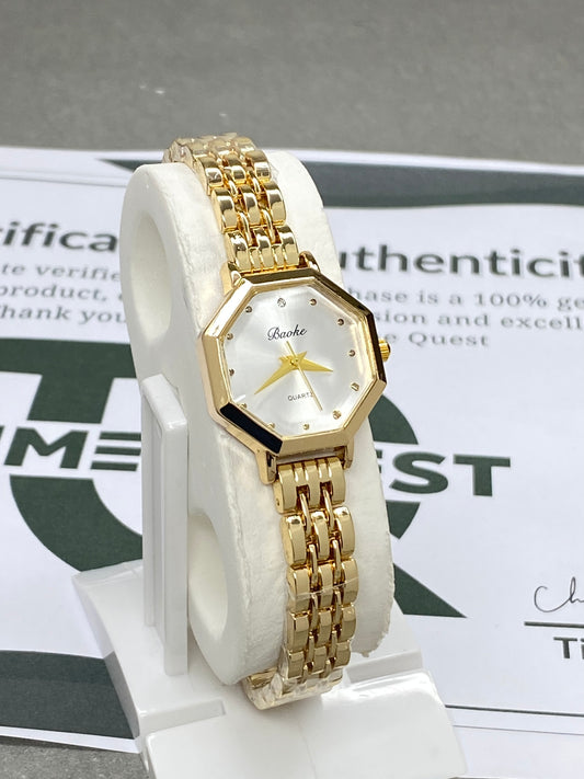 Baoke Premium Octagonal Dial Chain Watch for Ladies – Luxury Stainless Steel Design