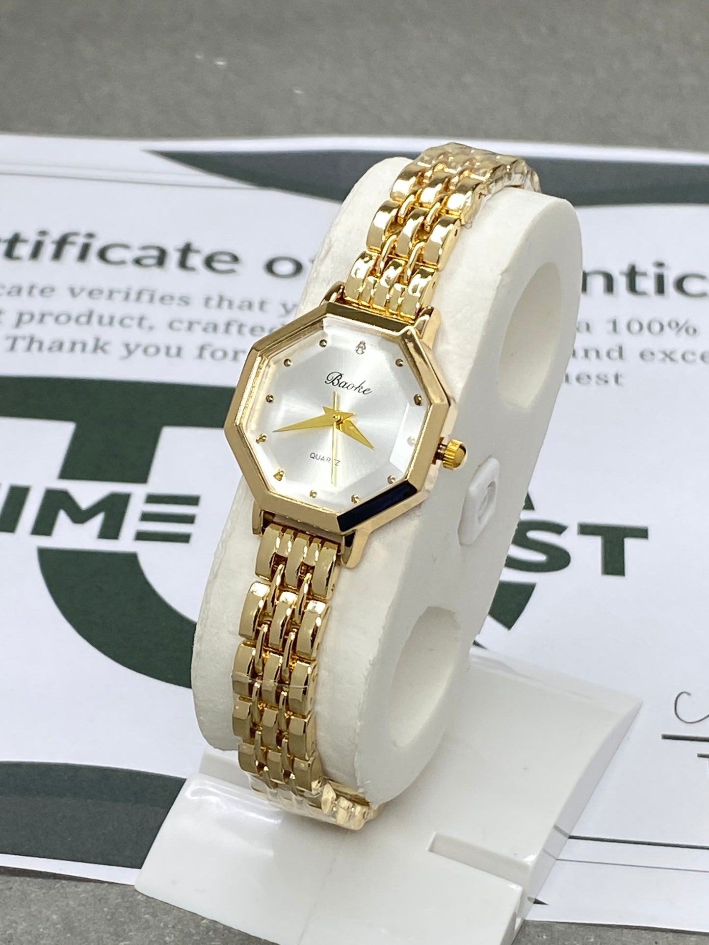 Baoke Premium Octagonal Dial Chain Watch for Ladies – Luxury Stainless Steel Design