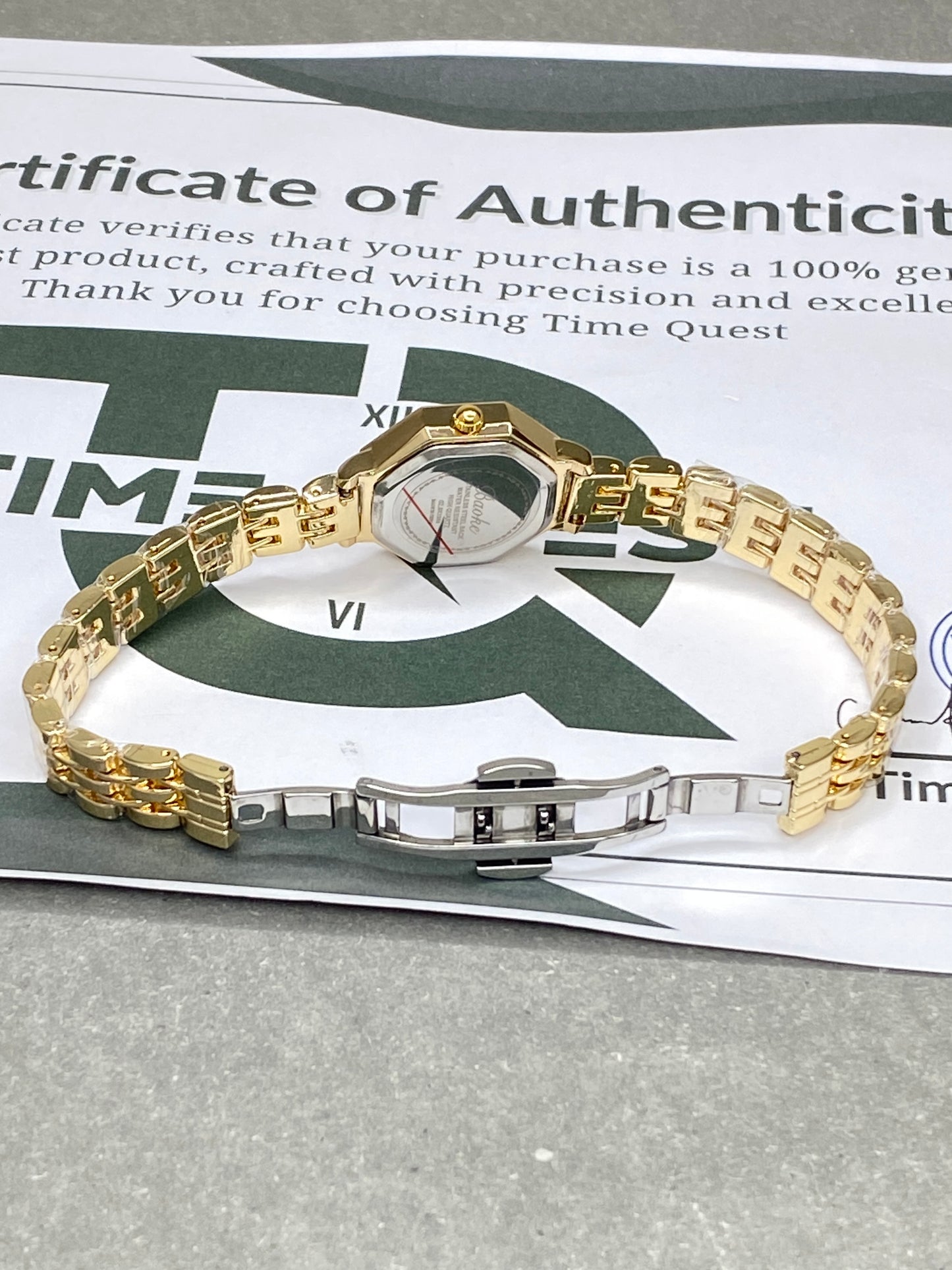 Baoke Premium Octagonal Dial Chain Watch for Ladies – Luxury Stainless Steel Design