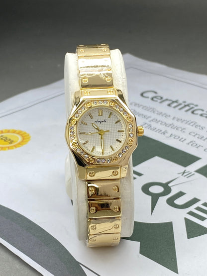 AOQILI Luxury Octagonal Dial Stainless Steel Ladies Watch – An Perfect Gift for Her