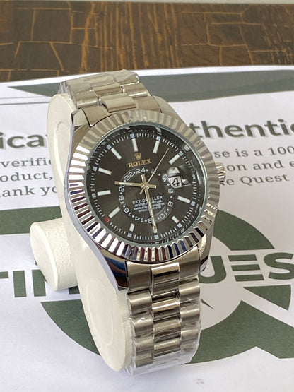 RLX Sky-Dweller Oyster Perpetual Analog Display Chain Watch With Date Function