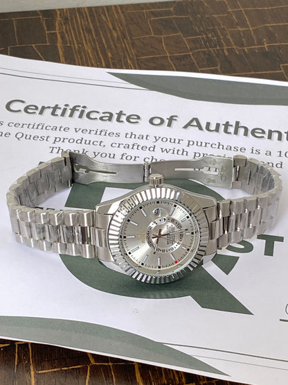 RLX Sky-Dweller Oyster Perpetual Analog Display Chain Watch With Date Function