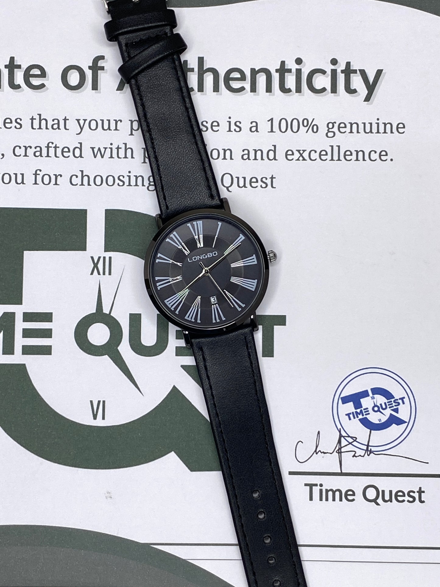 Longbo Men's Classic Round Dial Analog Quartz Movement Straps Watch