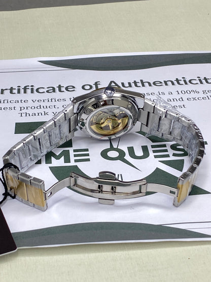 Time Key Luxury Automatic Mechanical Movement Stainless Steel Chain Watch