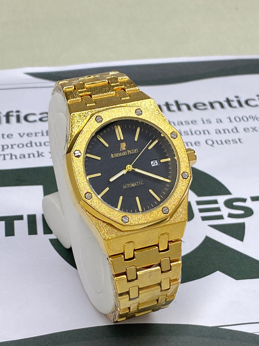 Luxury Men's Octagonal Dial Stainless Steel Chain Watch with Date Display