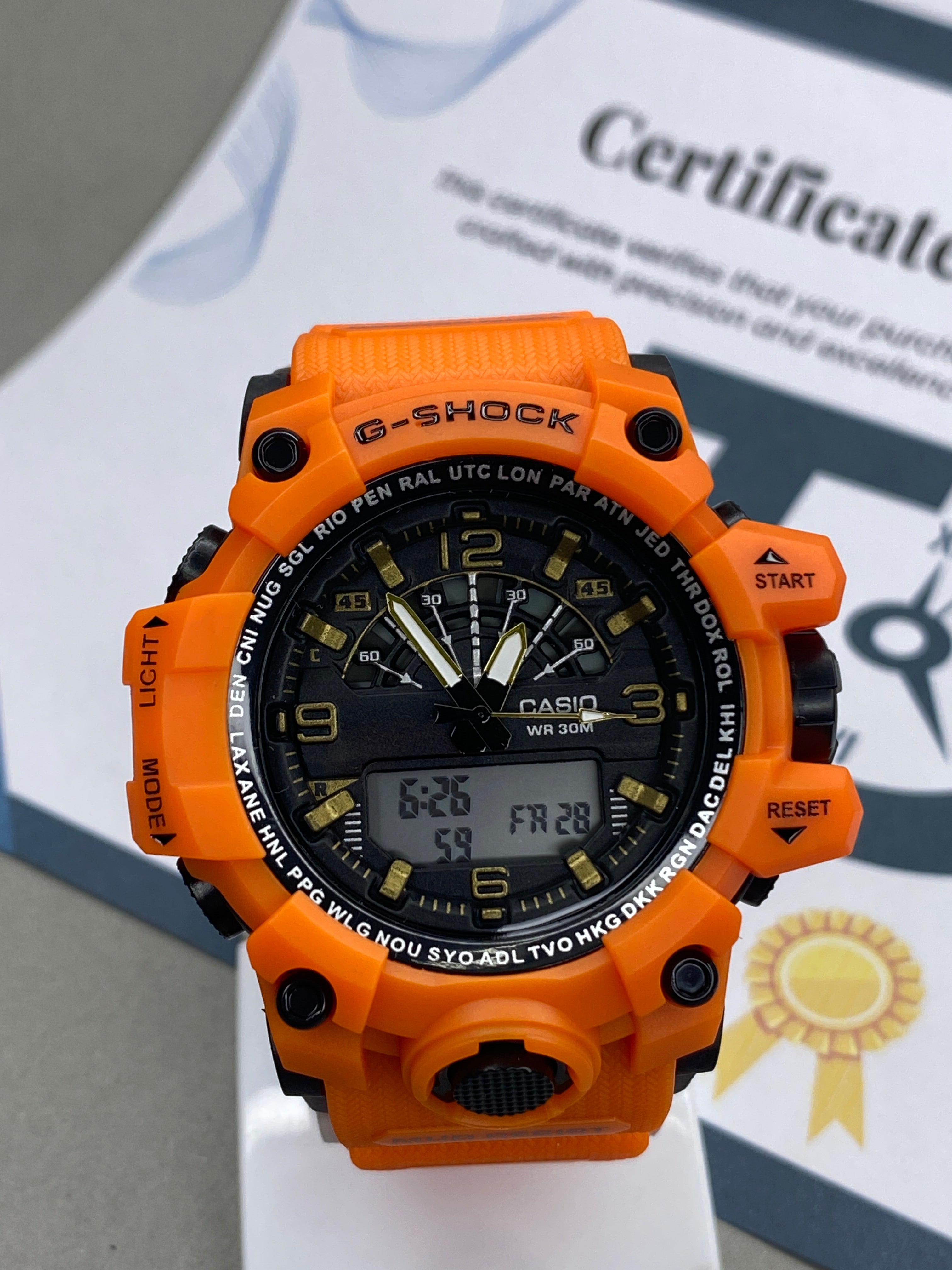 CASIO G-SHOCK 5413P*JA オレンジ　稼働確認なし Casio G-Shock Dual-Time ( Analog & Digital ) Sports Watch – Time