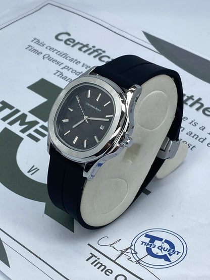 Universe Point Premium Deign Analog Quartz Movement Watch With Silicone Strap Magnetic Lock and Date Display