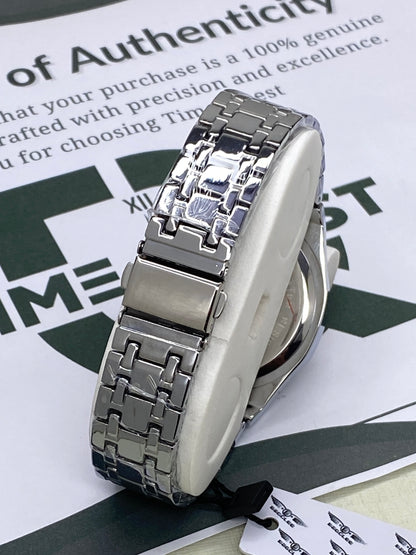 Premium Men’s Stainless Steel Chain Chronograph Wristwatch with Date Display