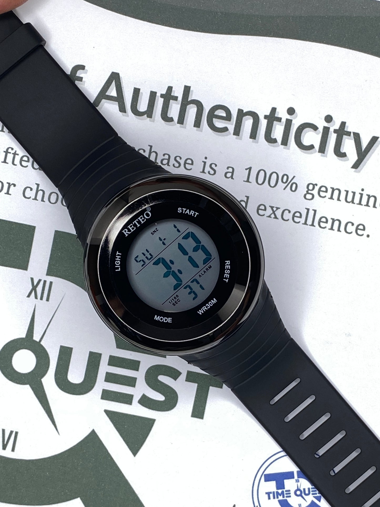 RETEO Touch Digital Round Dial Display MultiFunctional Sports Watch