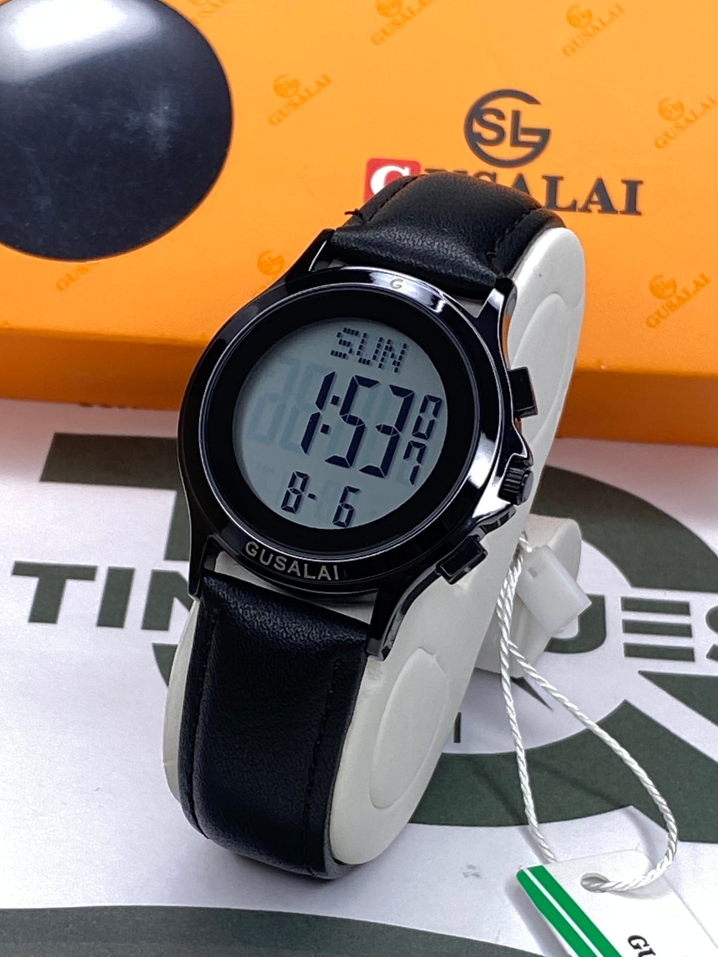Gusalai Men’s Elegant Multifunctional Digital Watch with Round Dial & Durable Straps