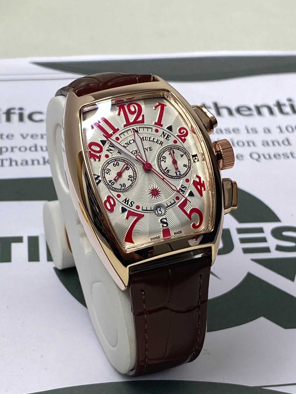 FRANCK MULLER Swiss Made Premium Chronograph Watch for Men with Smooth Sweep Movement