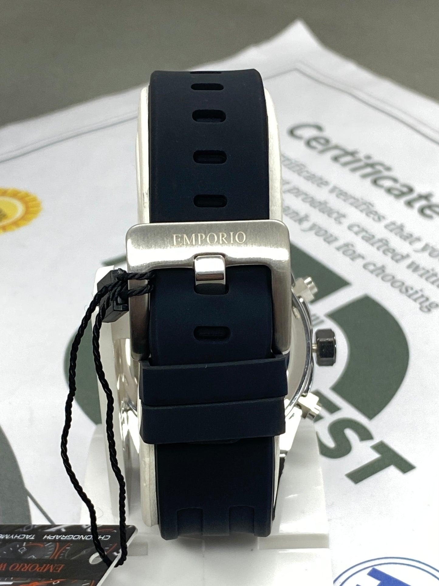 Luxury Octagonal Dial Dual Time Multifunction Silicone Strap Watch for Men