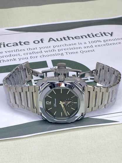 Denvosi Mens Premium Design Analog Time With Down Second Movement Chain Watch