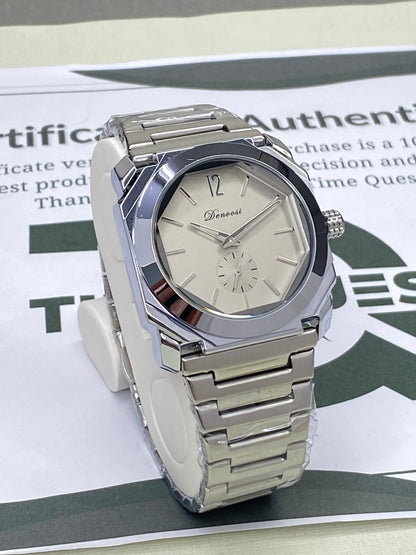Denvosi Mens Premium Design Analog Time With Down Second Movement Chain Watch