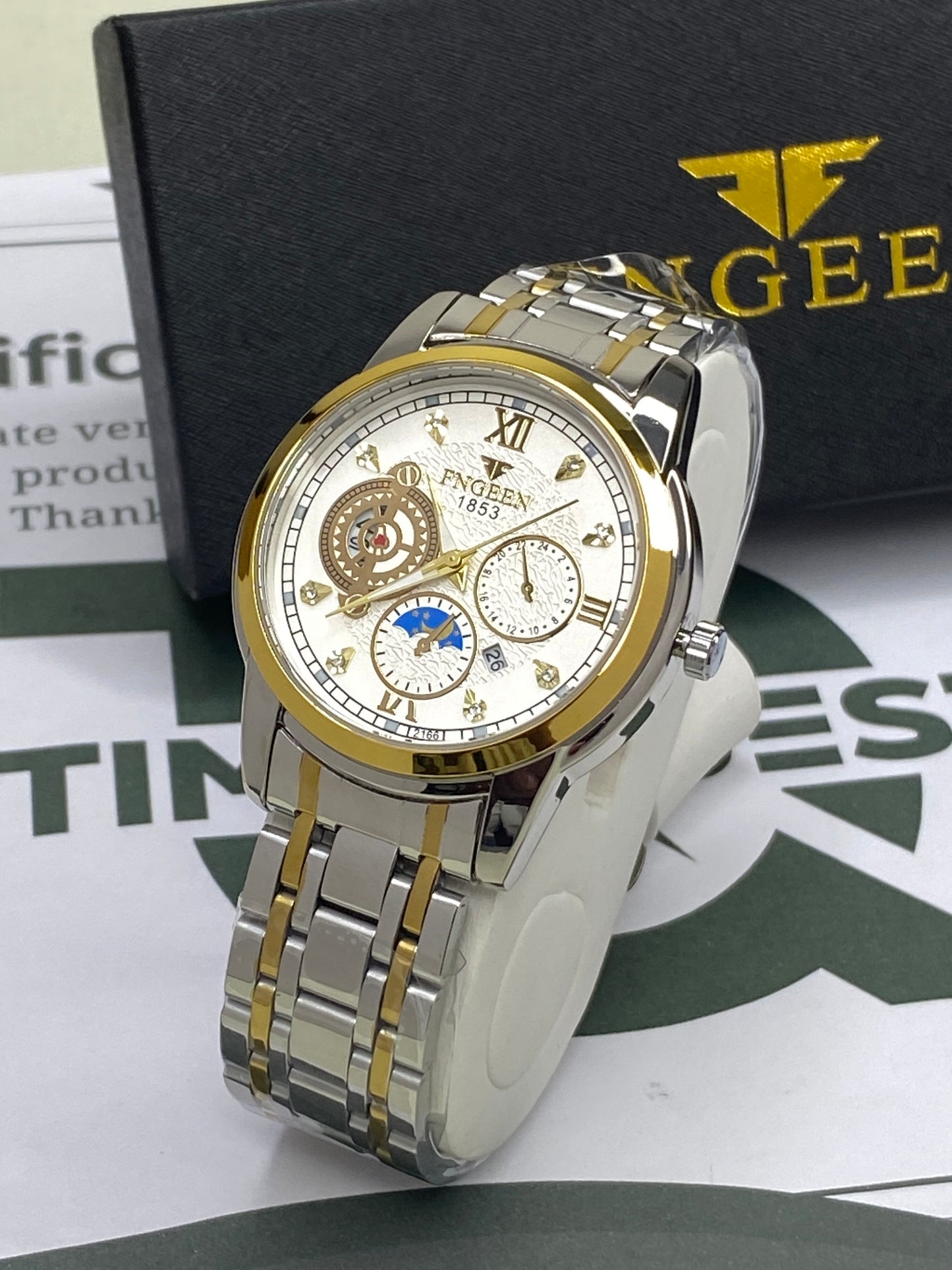 FNGEEN 1853 Analog Time Stainless steel Chain Watch For Men