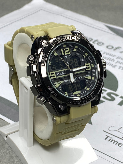 GSTW-300 Metal-Body Dual Time Sports Watch