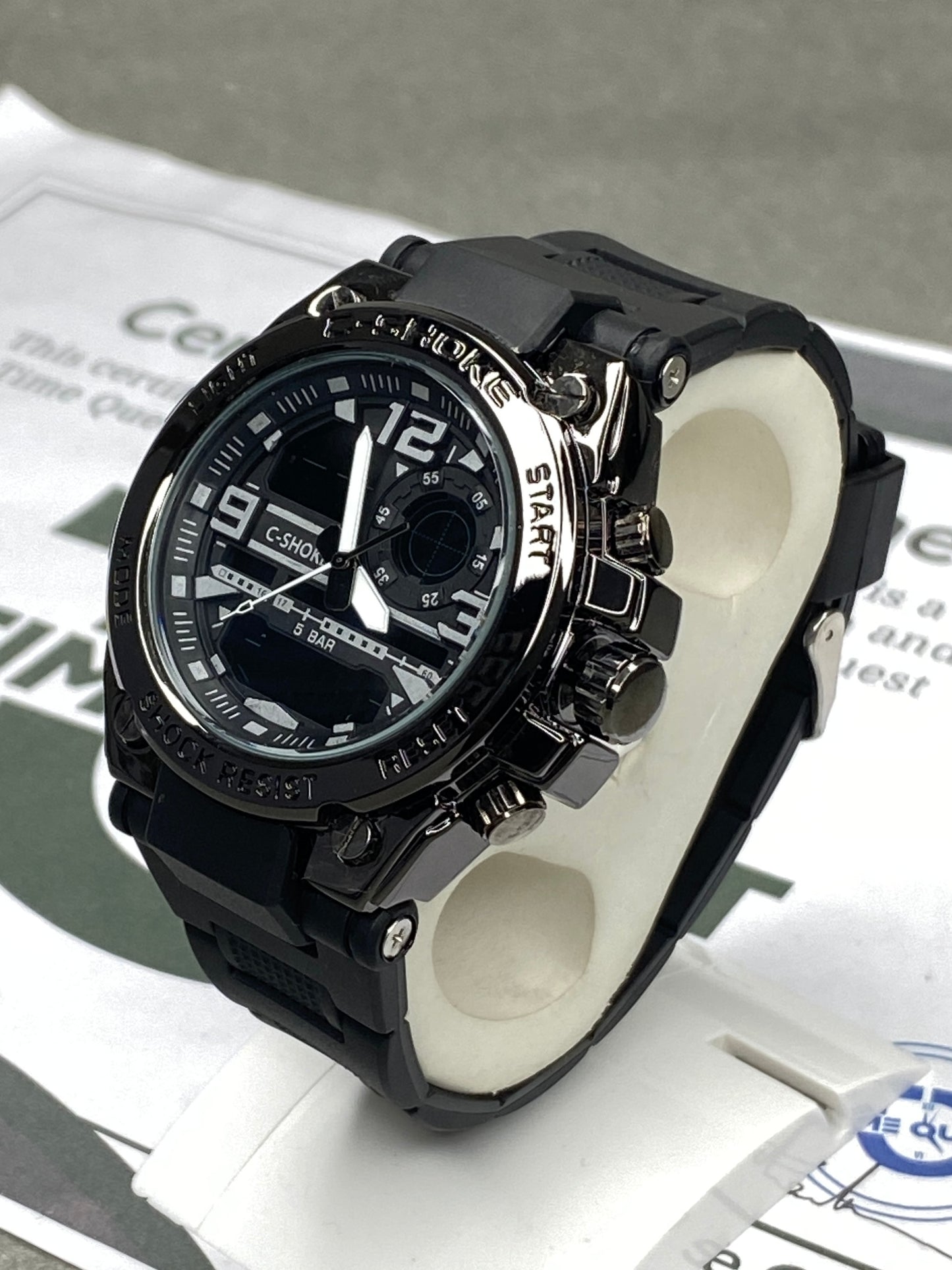 GSTW-300 Metal-Body Dual Time Sports Watch