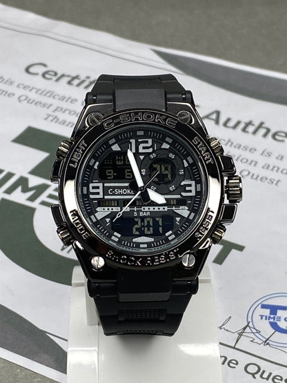 GSTW-300 Metal-Body Dual Time Sports Watch