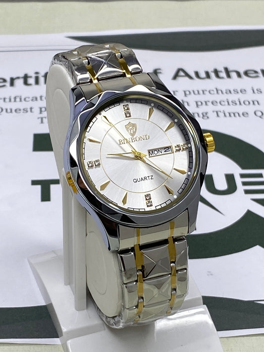 BINBOND Analog Luxury Chain Watch For Men with Date & Day Display