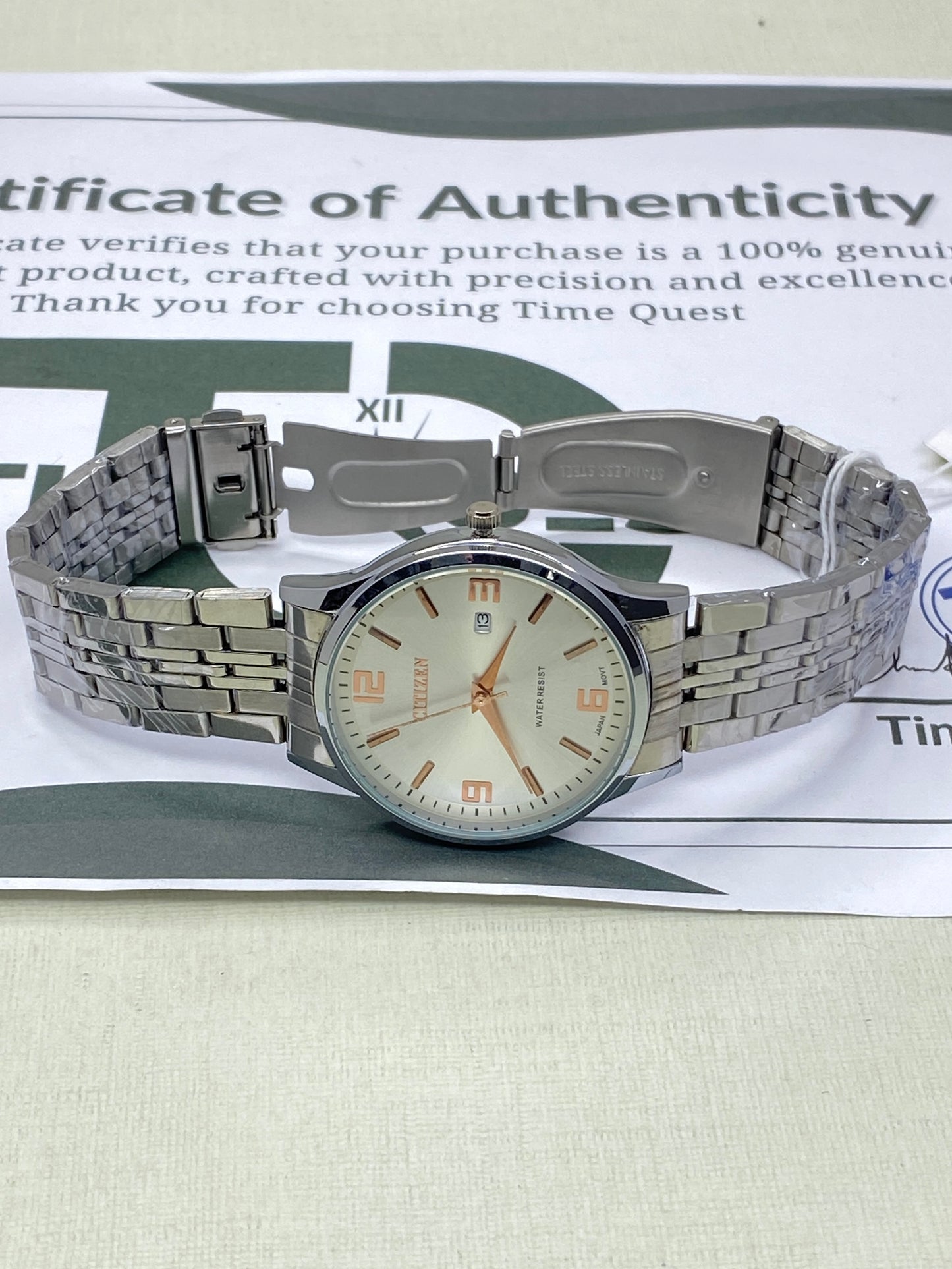 CITIZEN Analog Quartz Movement Couple Watches With Date Display