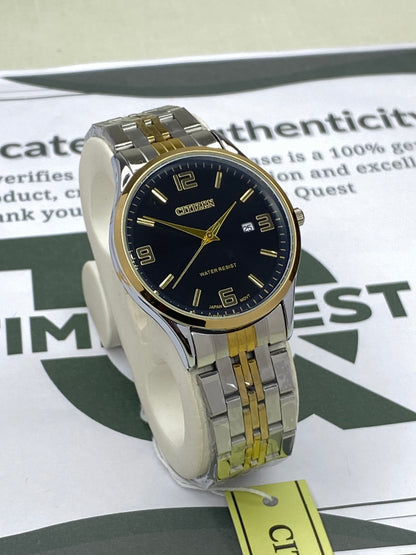 CITIZEN Analog Quartz Movement Couple Watches With Date Display - A Perfect Couple Gift