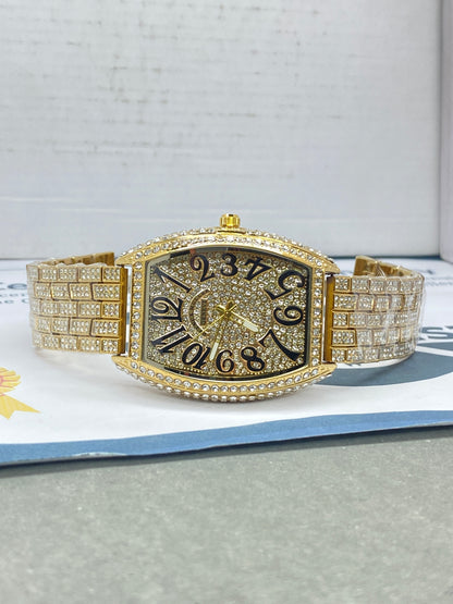 Franck Muller-FY8620 Curvex iced Out Luxury Analog Stainless Steel Made Watch For Men